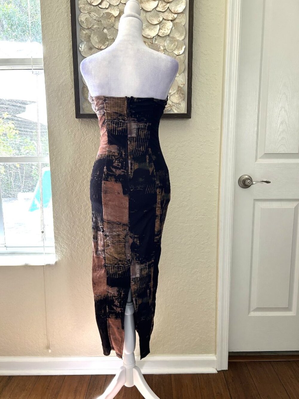 Vintage Blanc Clothing Black Abstract Corset Dress - Picture 5 of 6